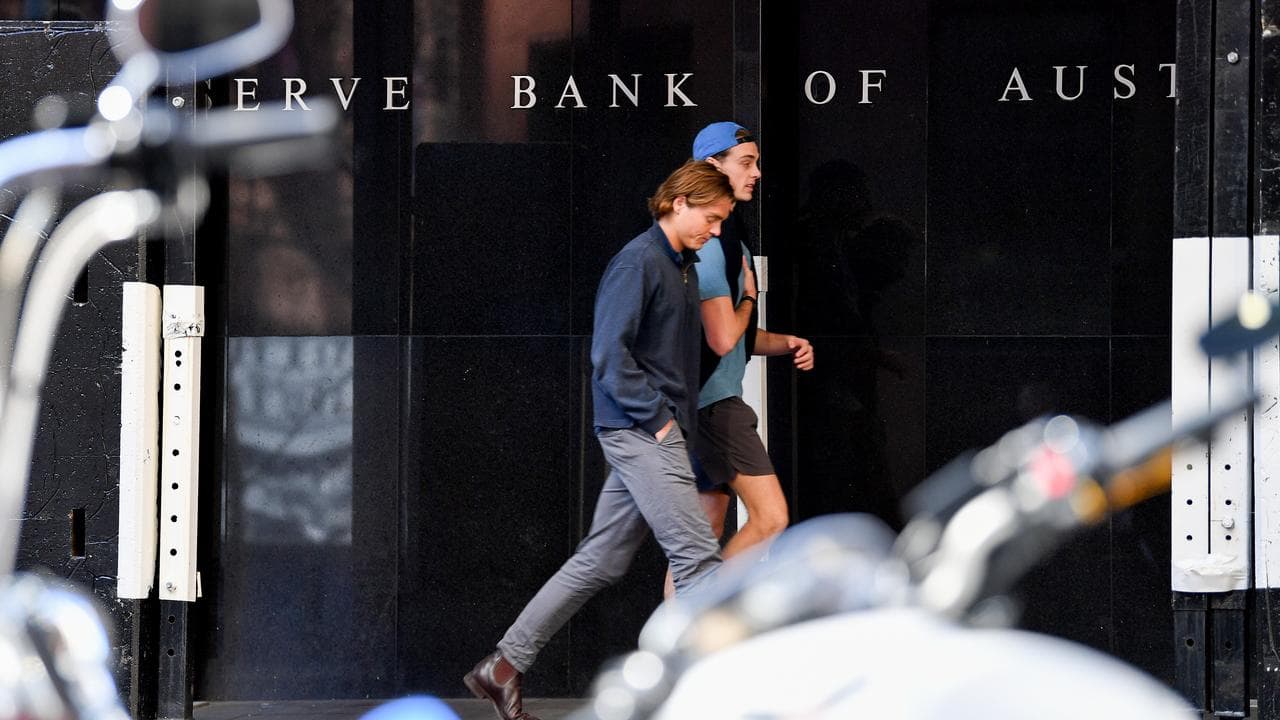 Pedestrians walking past the RBA in Sydney