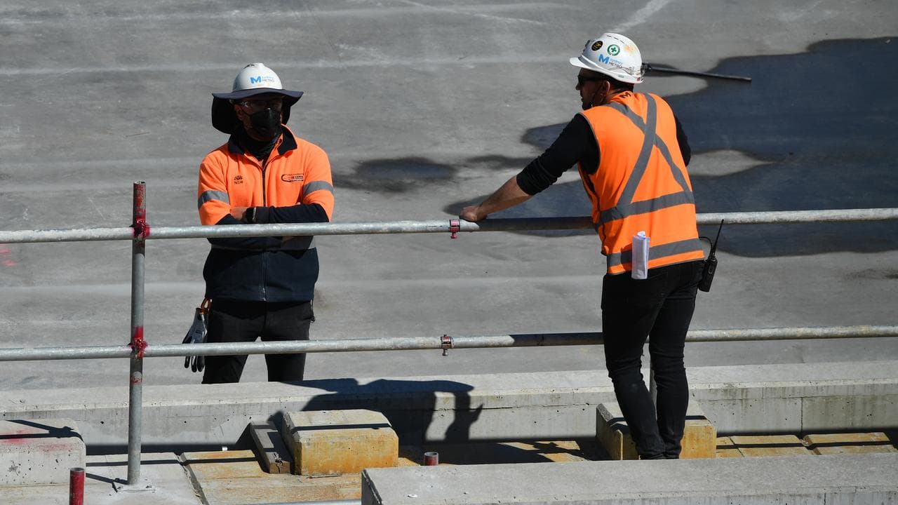 Construction workers at Barangaroo, Sydney