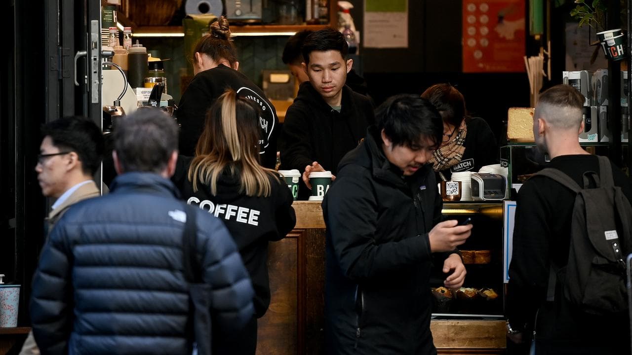 Hospitality workers in the Sydney CBD