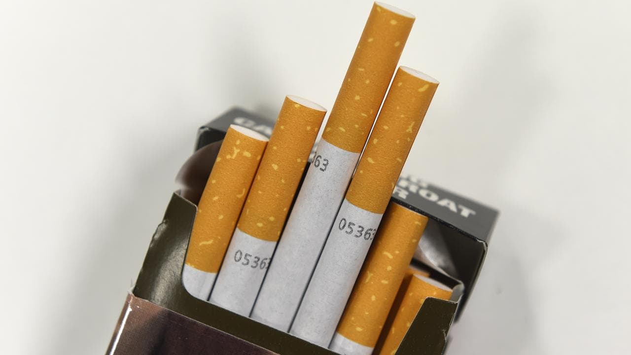A packet of tobacco cigarettes