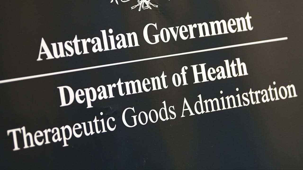 A Therapeutic Goods Administration sign (file image)