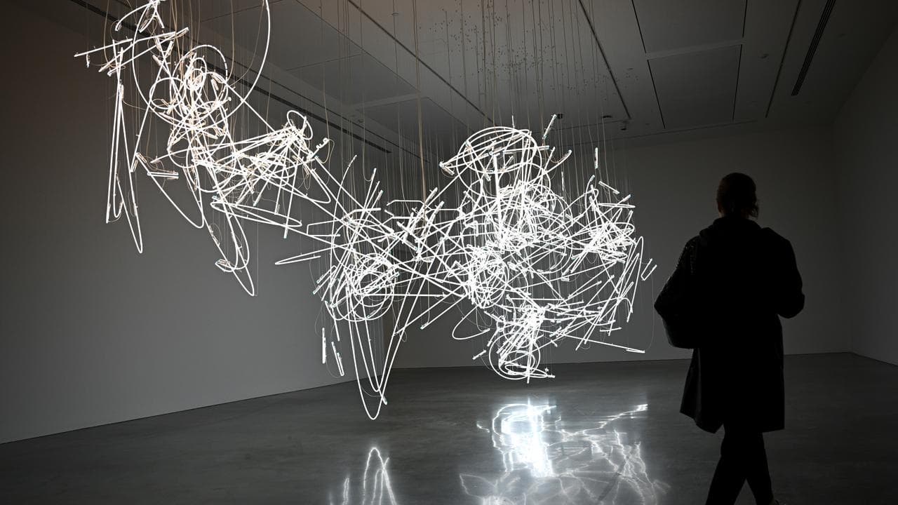 A Cerith Wyn Evans artwork at the MCA