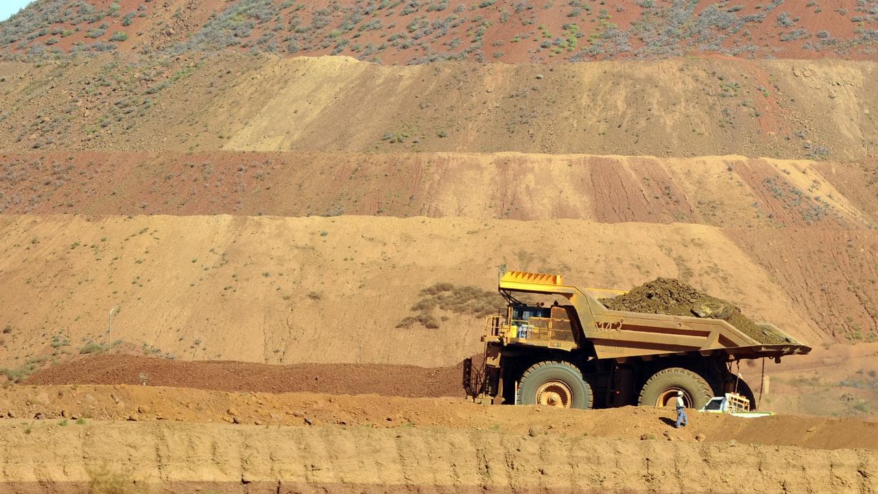 Iron ore mining in the Pilbara region of West Australia