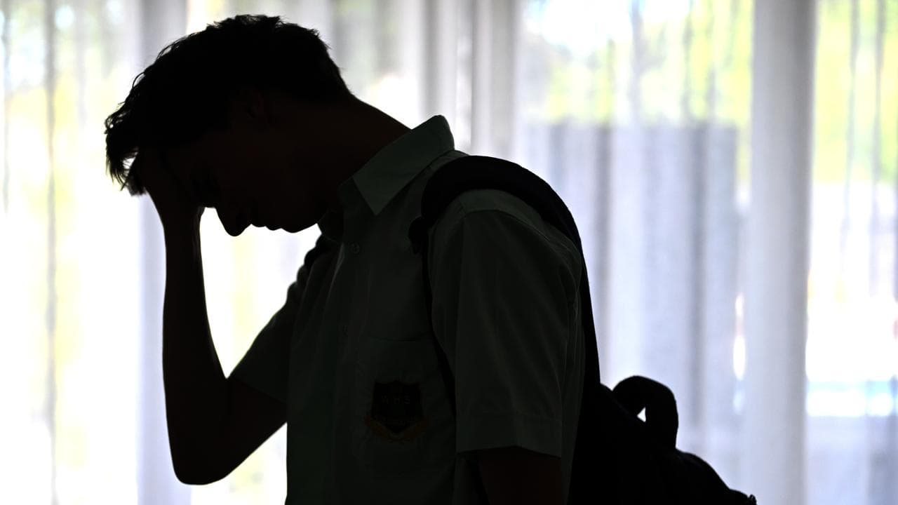 An image of a student illustrating stress and mental health issues