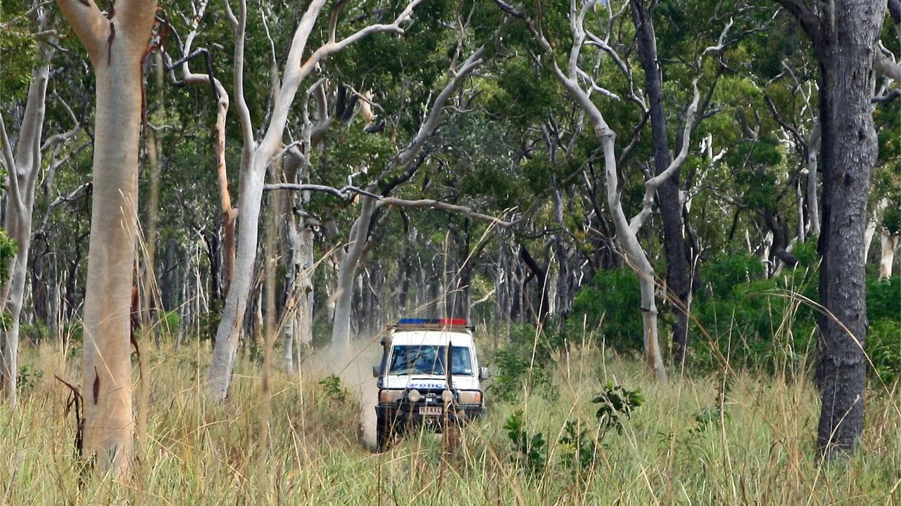 Police vehicle in search for Pheobe Bishop