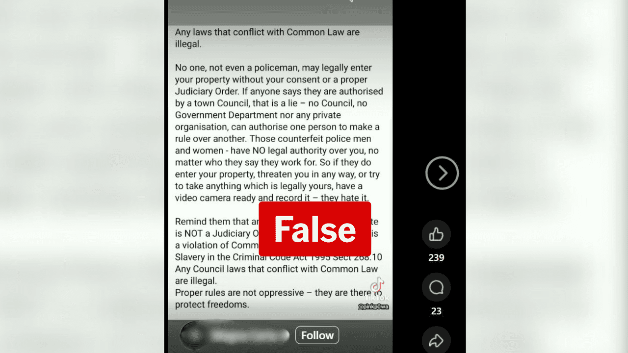 Screenshot of a false Facebook post.