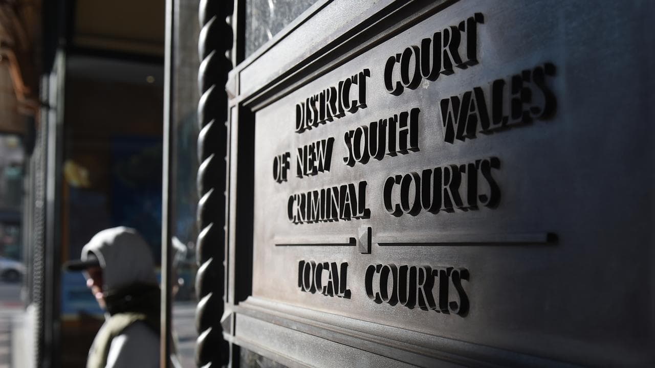 Signage for the District Court of NSW (file image)