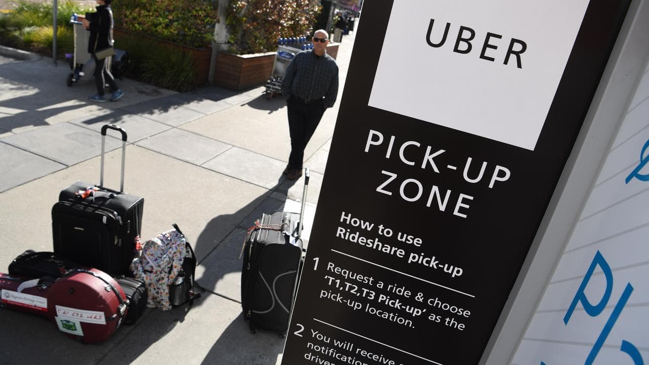 Pick-up zone for Uber