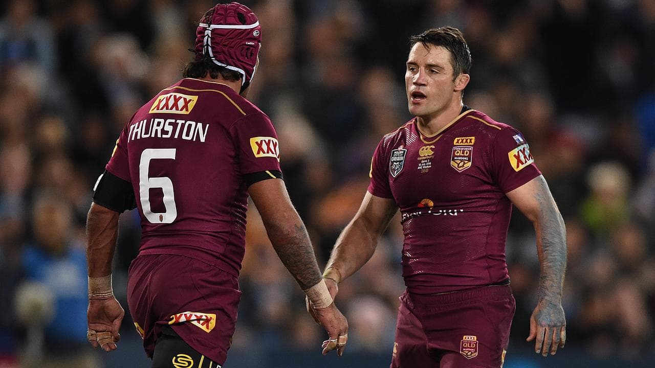 Johnathan Thurston (left) and Cooper Cronk.