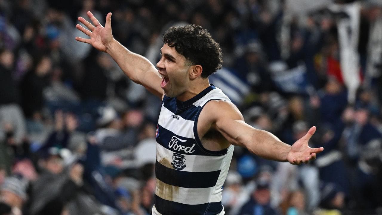 Tyson Stengle lit up GMHBA Stadium with four goals.