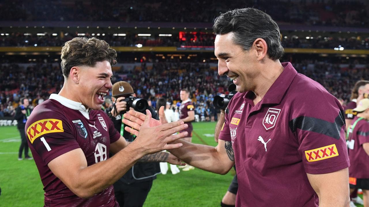 (L-R) Reece Walsh and Billy Slater.