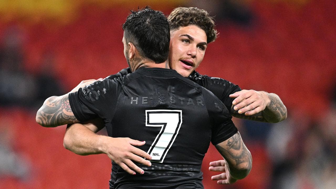 (L-R) Adam Reynolds and Reece Walsh.