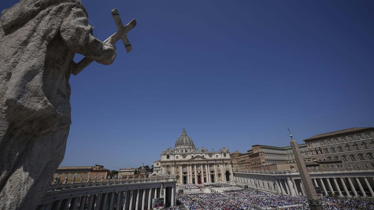 A view of St. Peter's Square during a Mass celebrated by Pope Leo XIV
