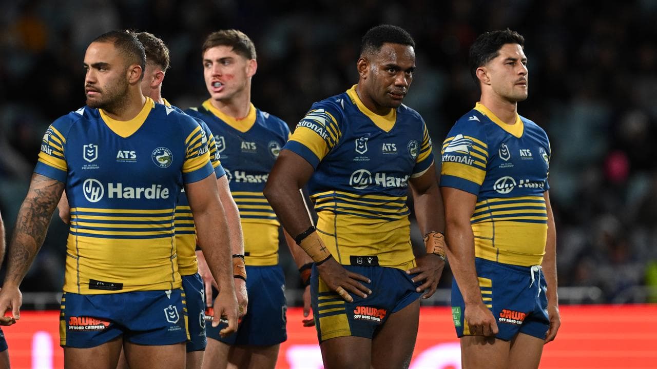 Disappointed Parramatta players.