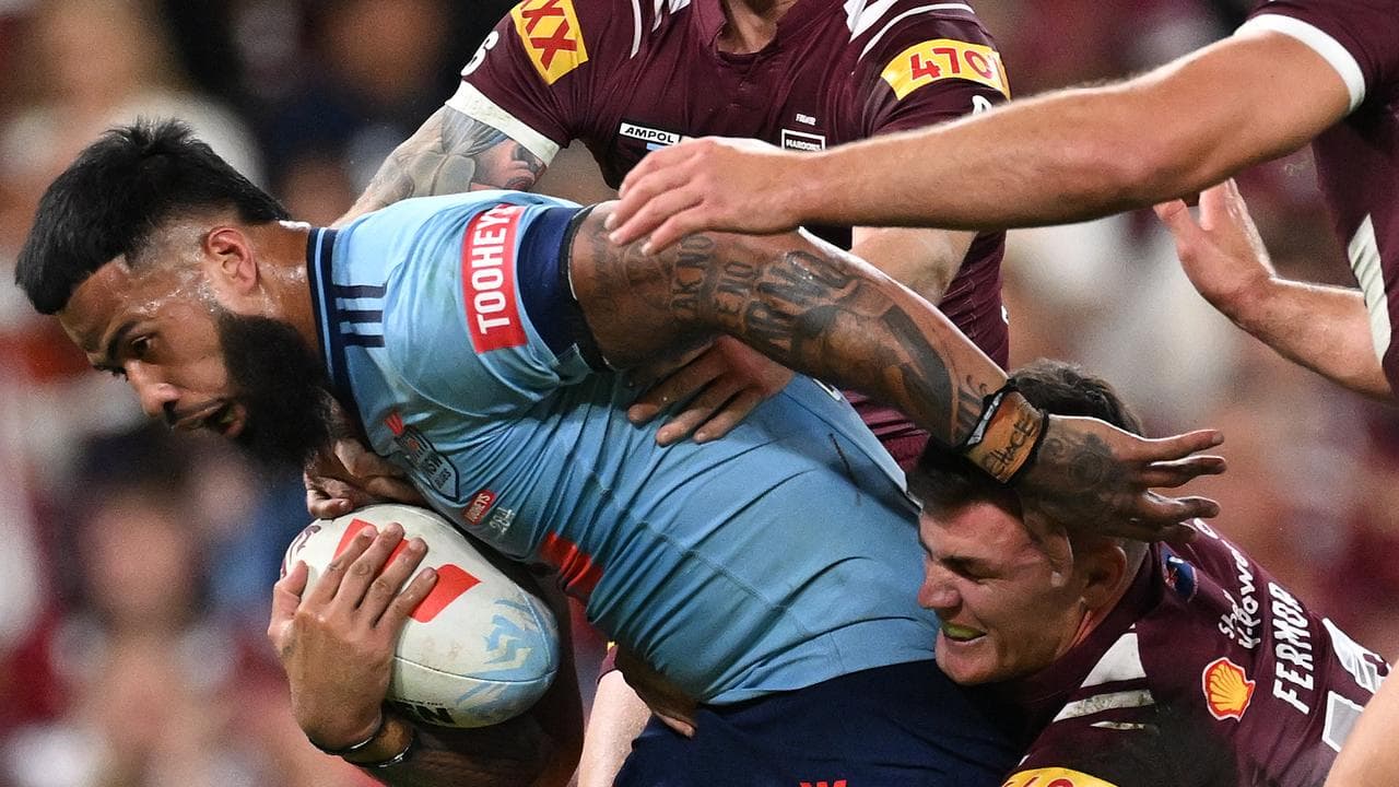Payne Haas of the Blues during the State of Origin