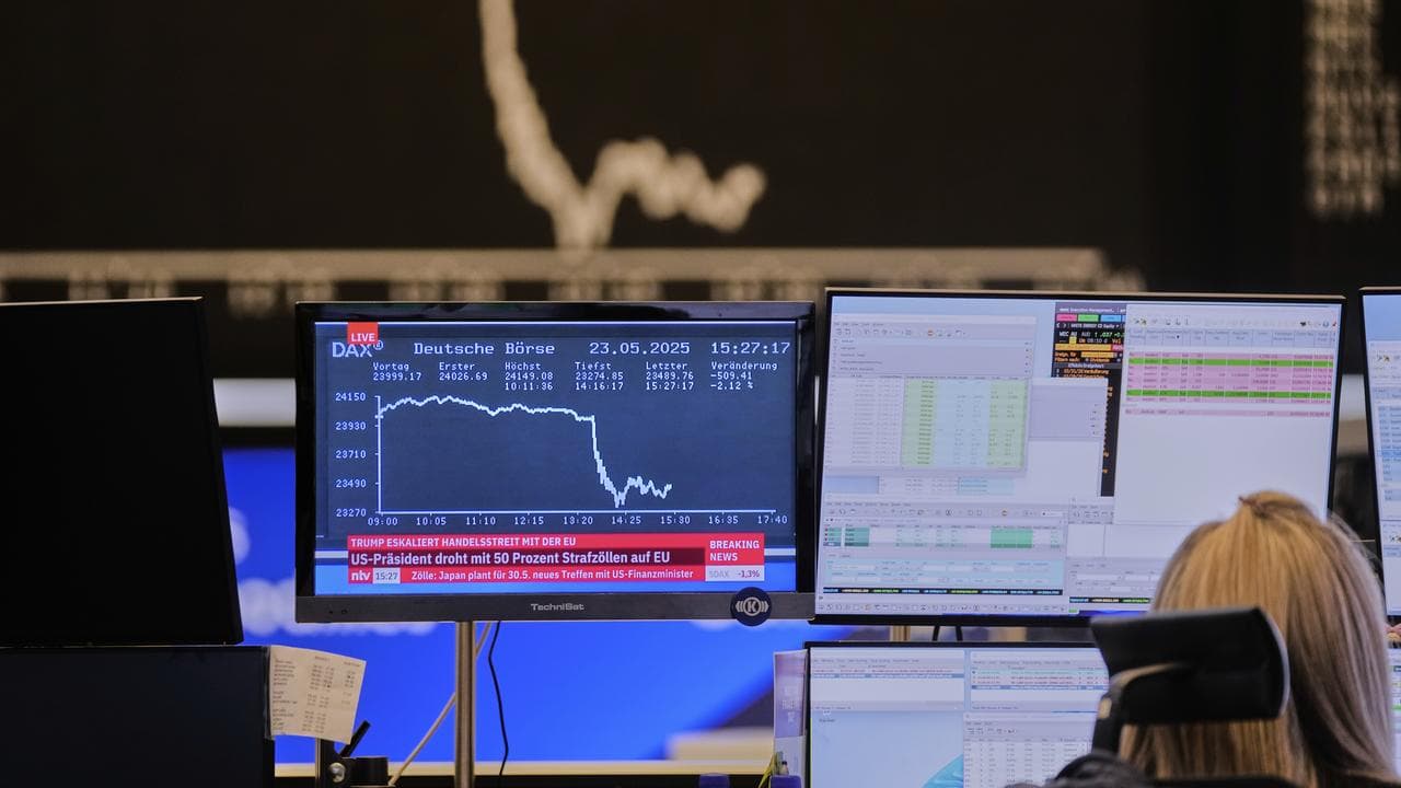 The curve of the German stock index