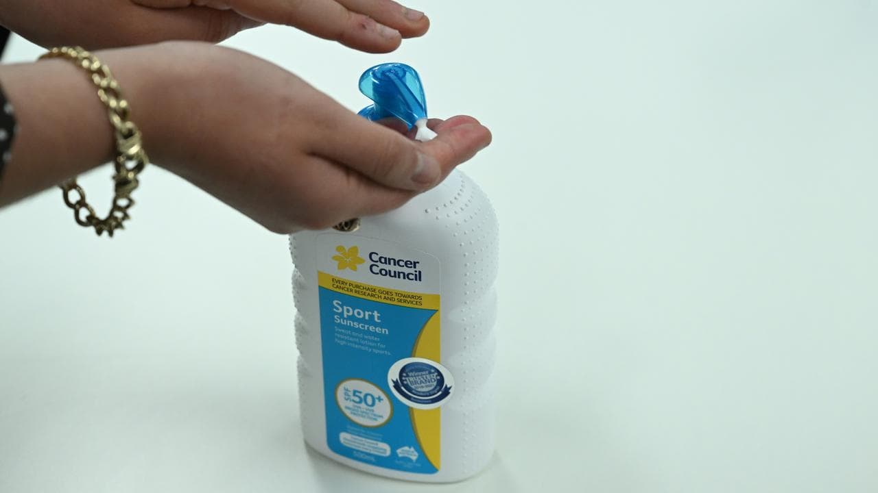 A pump bottle of Cancer Council Sunscreen SPF 50+ (file image)