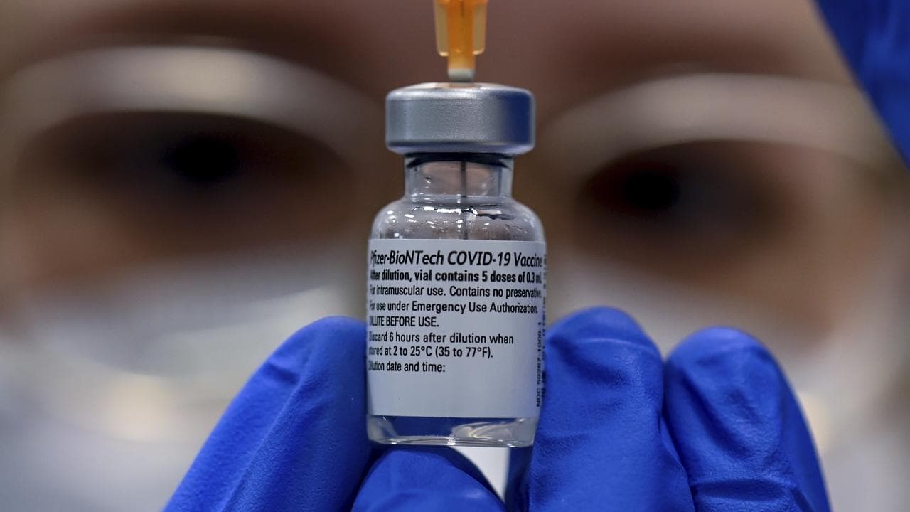 A vial of Covid-19 Vaccine.