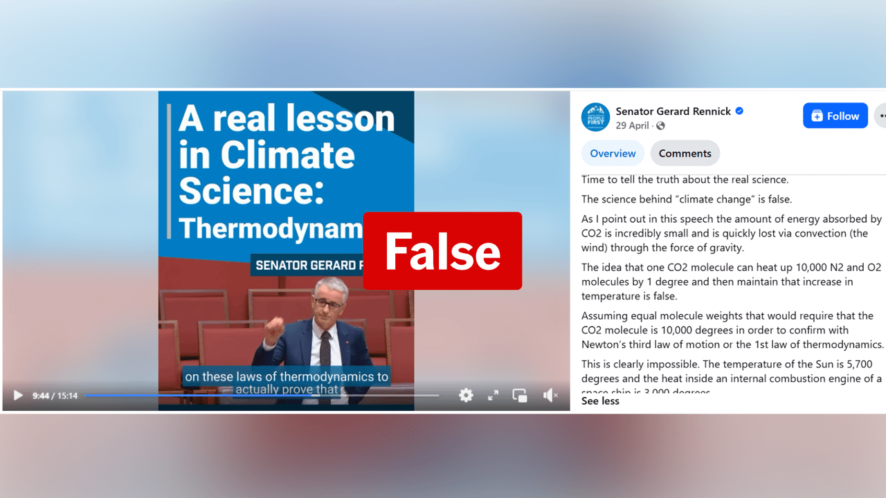 The Facebook post made by Gerard Rennick.