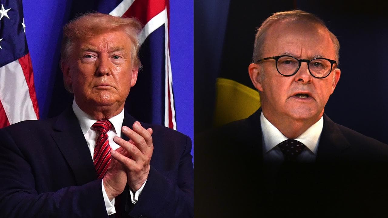 Donald Trump and Anthony Albanese (file images)