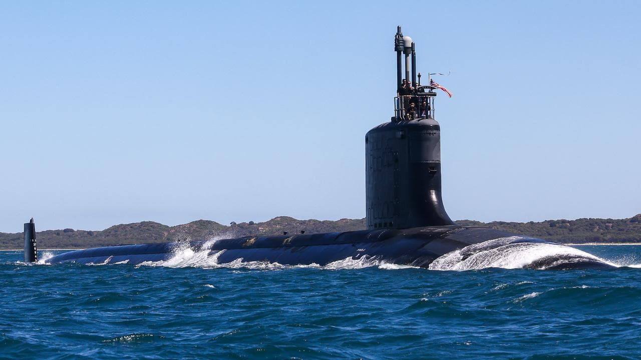 USS Minnesota in waters off Perth.