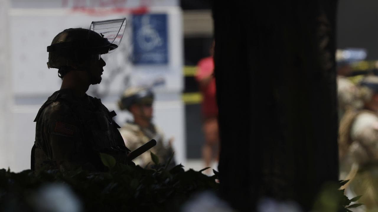 National Guard members in Los Angeles