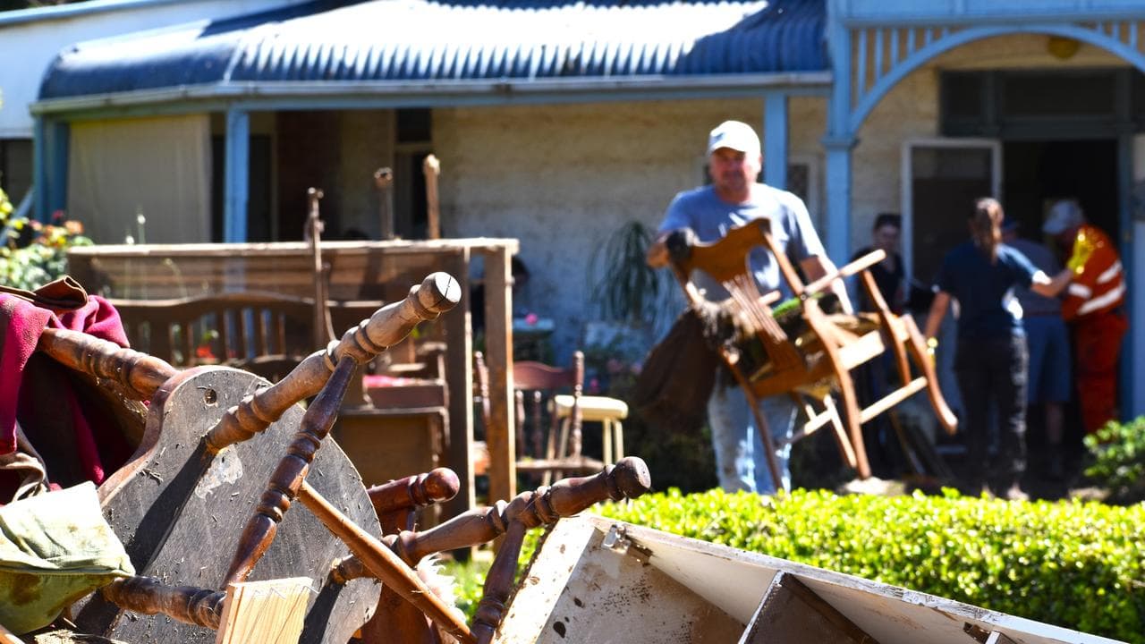 Flood-damaged town of Eugowra