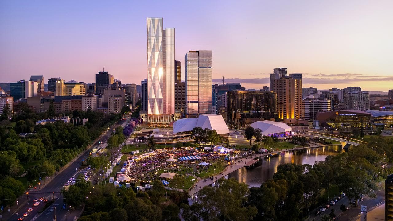 Artists render of a skyscraper in Adelaide