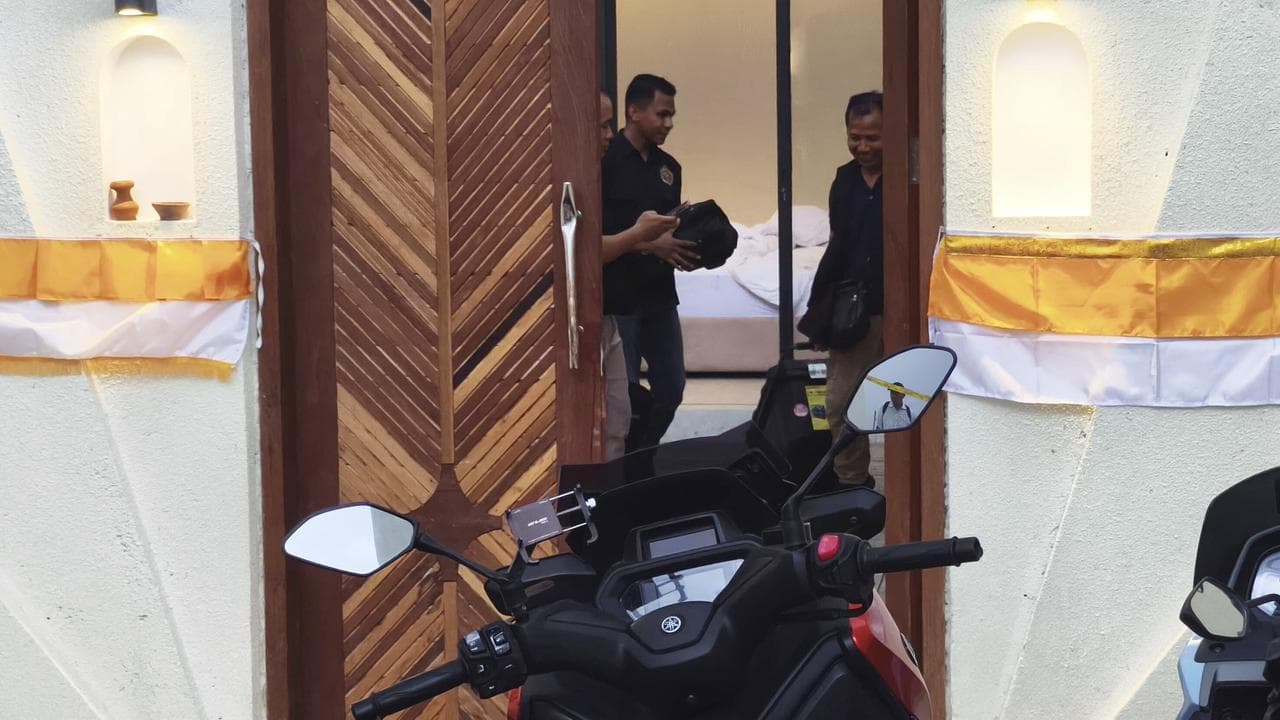 Badung police at the shooting scene