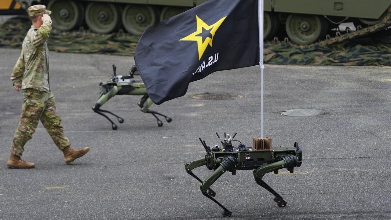 A Robert Dog during the military parade in Washington