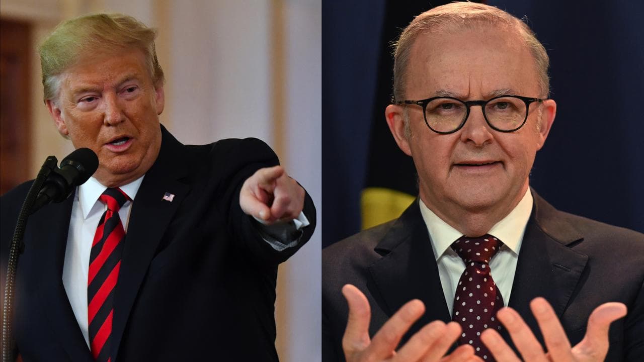 US President Donald Trump, Australian Prime Minister Anthony Albanese.