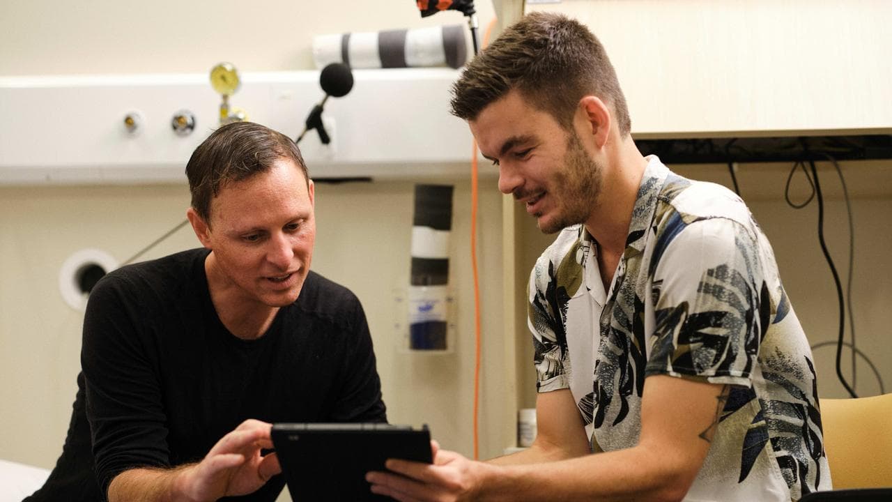 Sleep researchers Danny Eckert (left) and Bastien Lechat