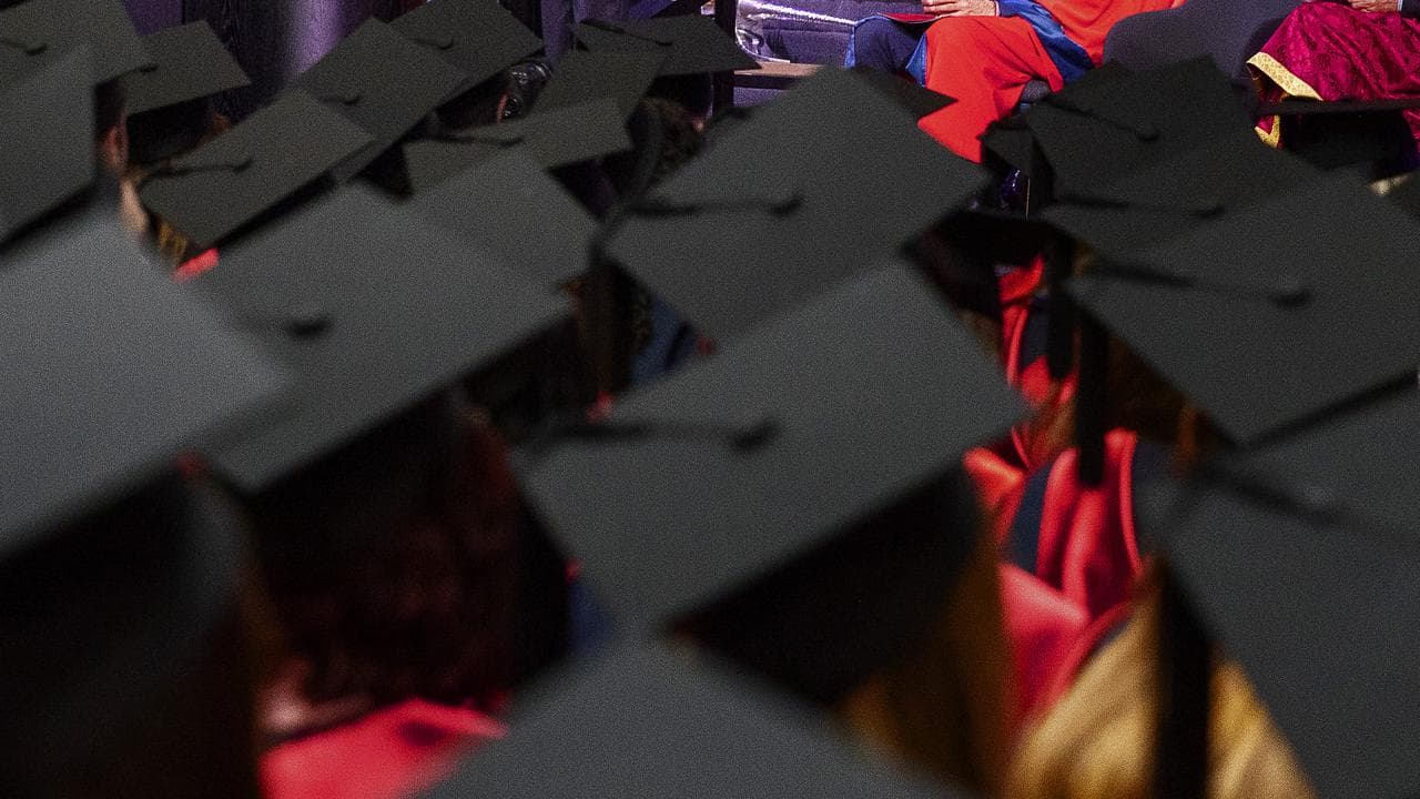 Students at graduation ceremony (file)