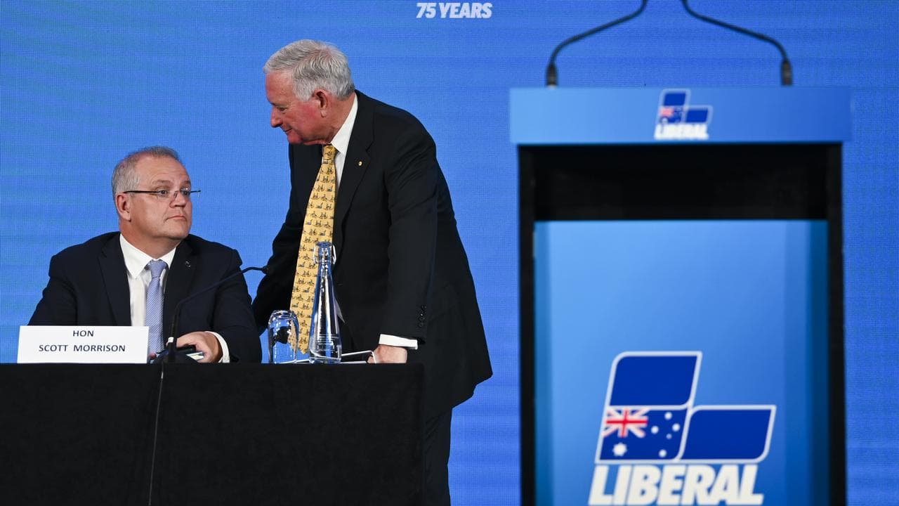 Scott Morrison and Nick Greiner in 2019