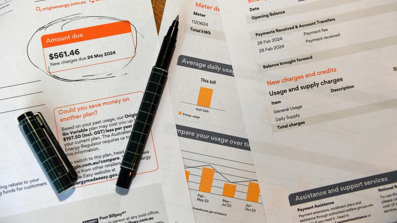 A residential electricity bill (file image)