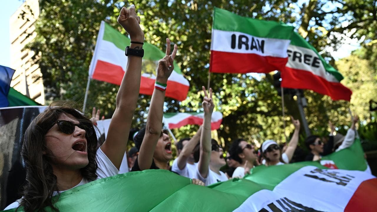 Protesters at an Iranian rally (file image)