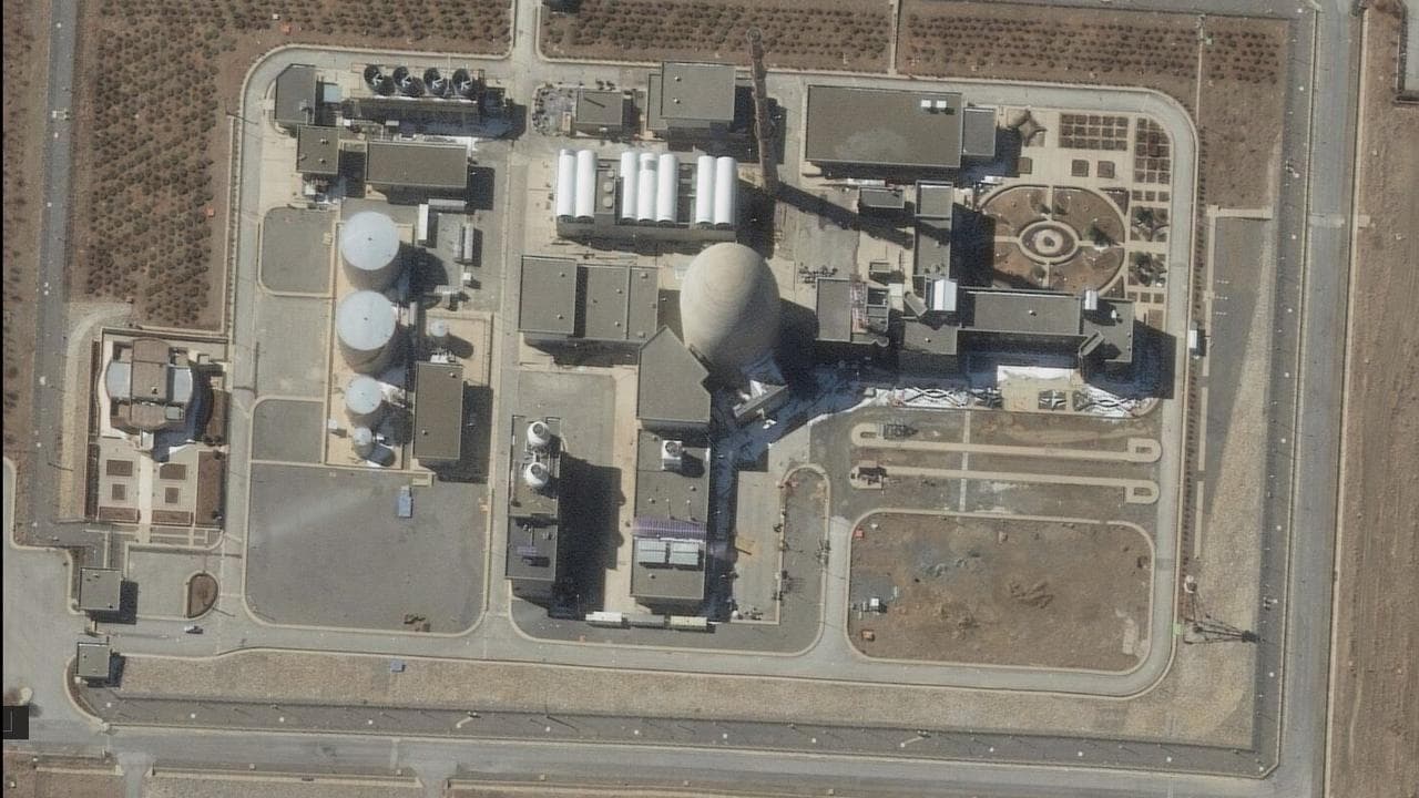 Satellite image of the Arak heavy water reactor in Iran