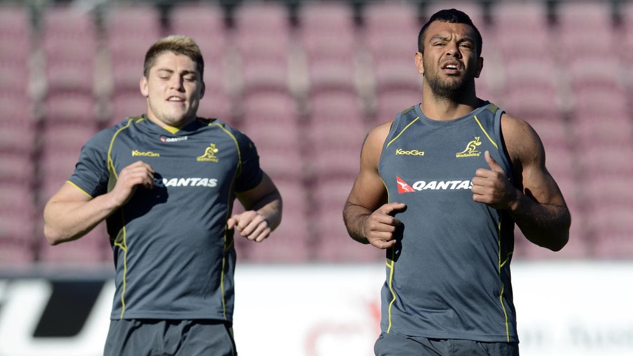 Wallabies players James O'Connor (left) and Kurtley Beale