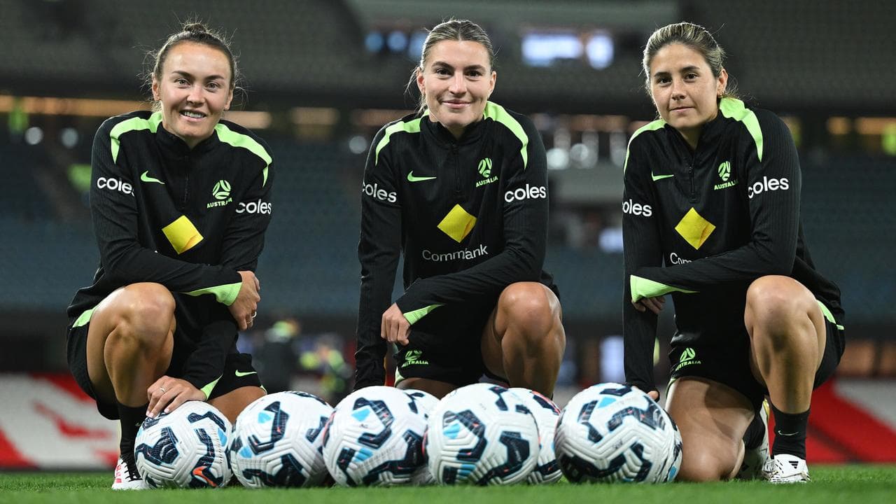 (L-R) Caitlin Foord of Australia,