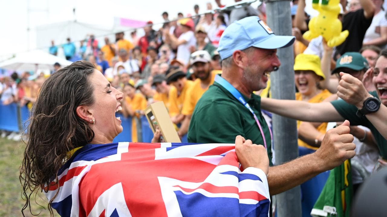 Jessica Fox and her father Richard Fox