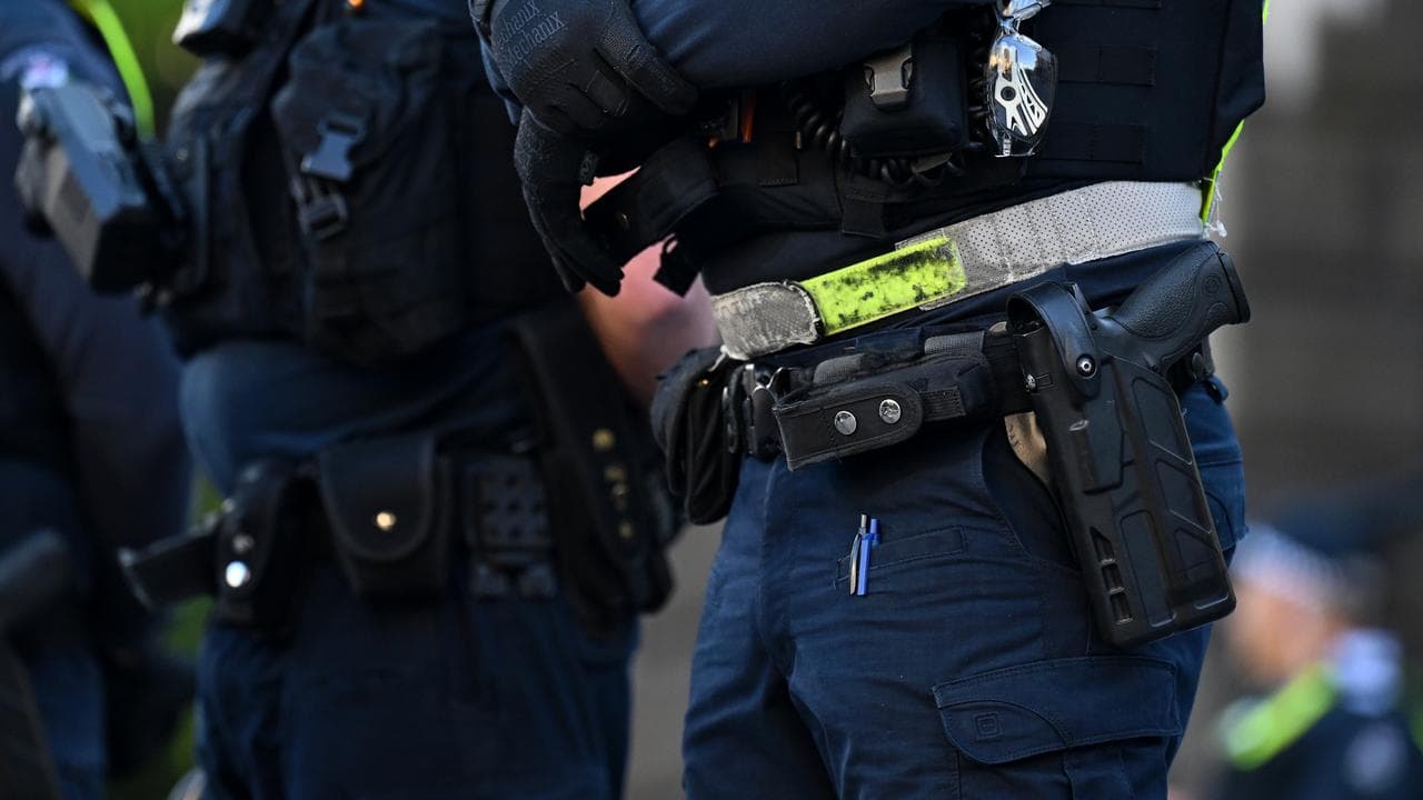 Victorian Police officer's handgun (file)
