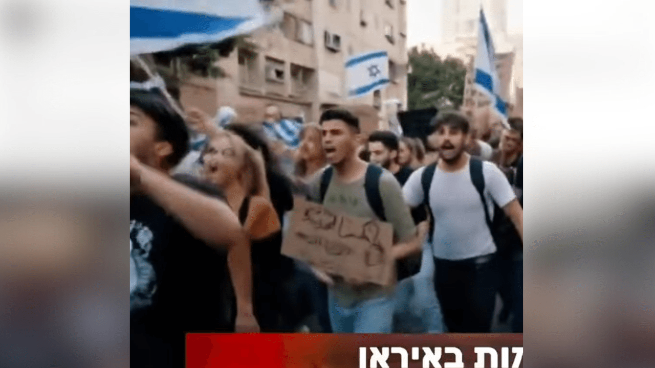 A screengrab from the AI-generated video.