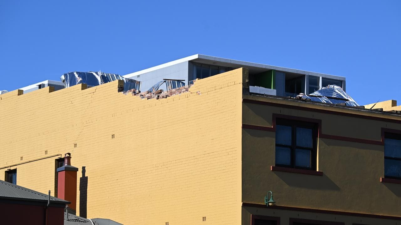 Winds have blown off roofs in some areas