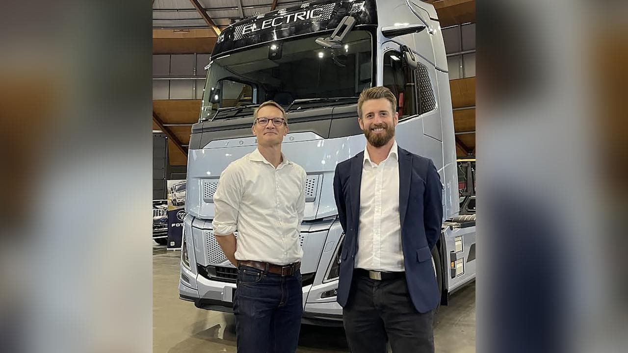 New Energy Transport's Daniel Bleakley (right)