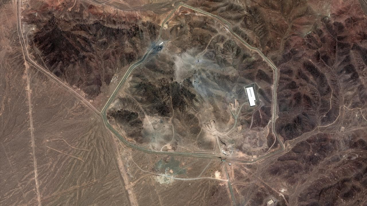 Damage at the Fordo enrichment facility after strikes in Iran