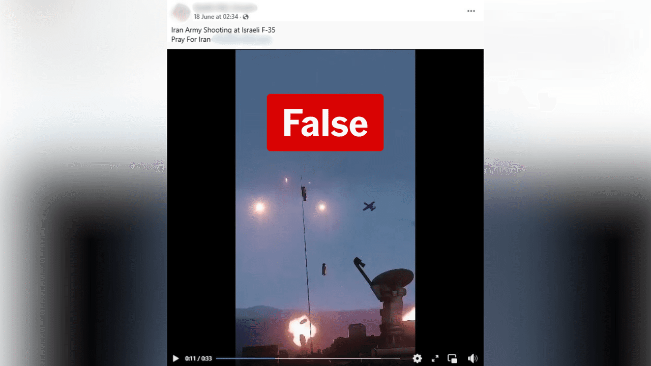 Another of the video game clips being passed off as real war footage.