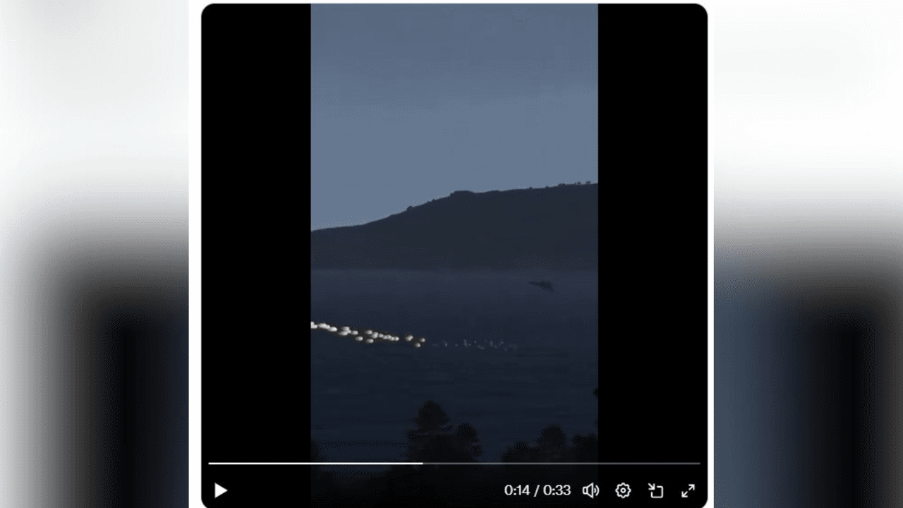 One of the social media clips falsely claiming to show Iran conflict.