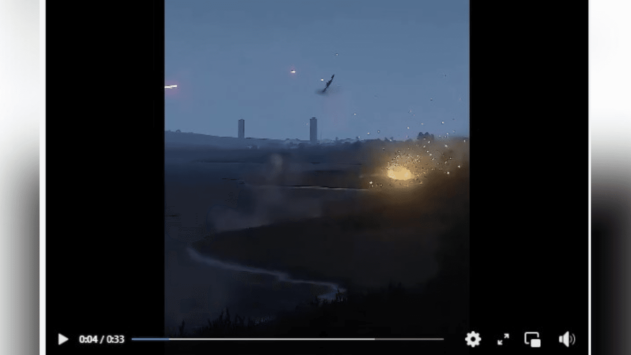 One of the video game clips claiming to be footage from Iran war.