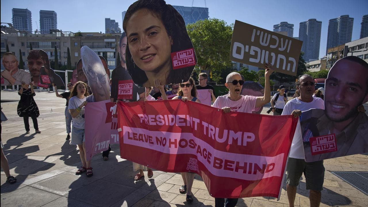 Protesters in Tel Aviv call for the return of hostages from Gaza