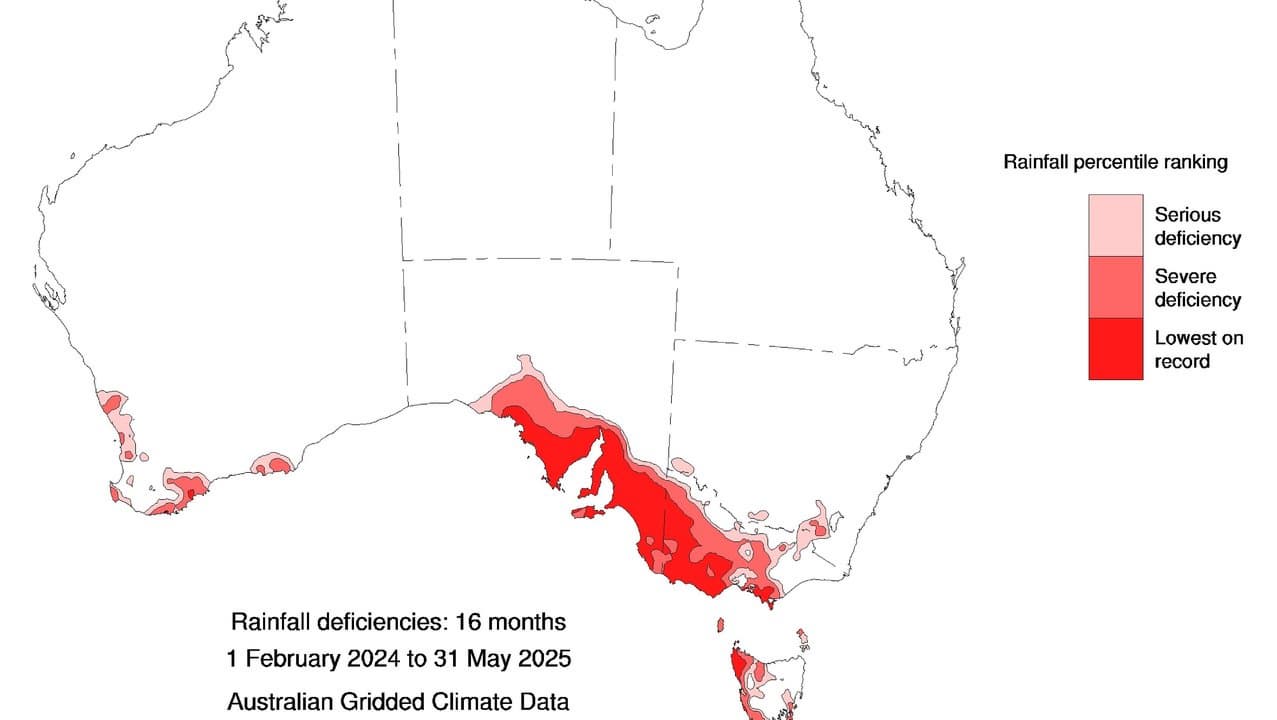Rainfall deficiencies